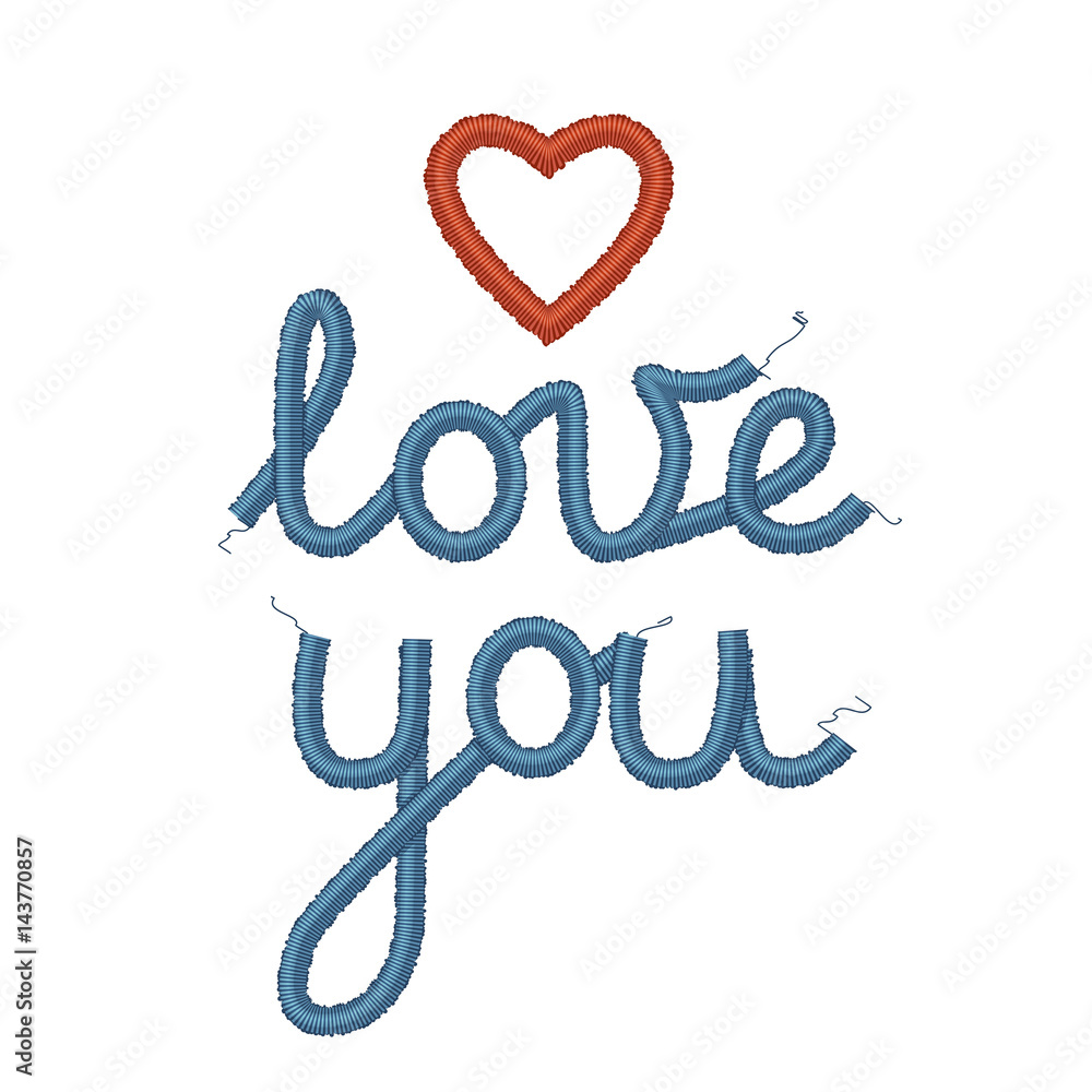 Fototapeta premium Realistic Embroidered Decoration