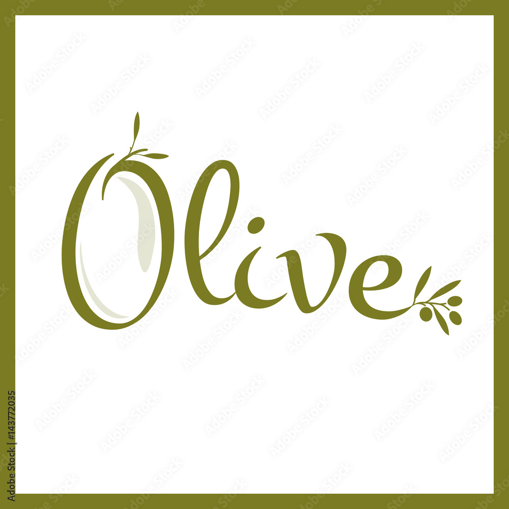 Fototapeta premium olive typography