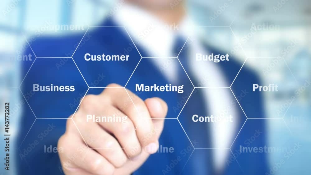 Property Management, Businessman working on holographic interface, Motion Property Management, Businessman working on holographic interface, Motion