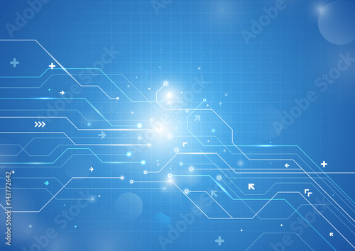 Abstract futuristic lines circuit board technology concept background