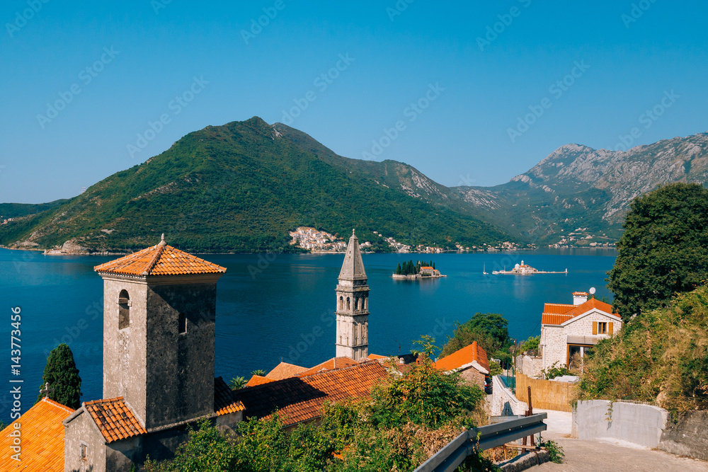 The island of Gospa od Skrpela, Kotor Bay, Montenegro.