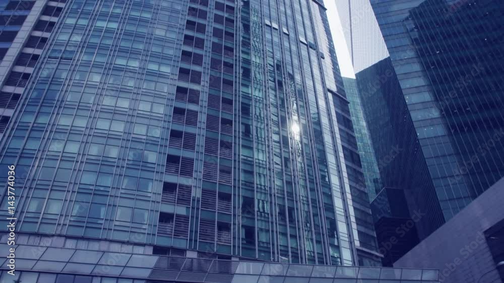 Business Modern architecture close up, texture windows of a high rise building