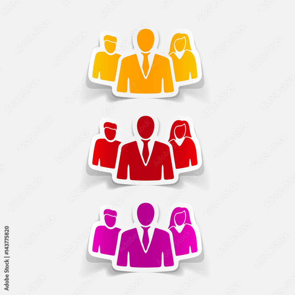 realistic design element: business people realistic design element: business people