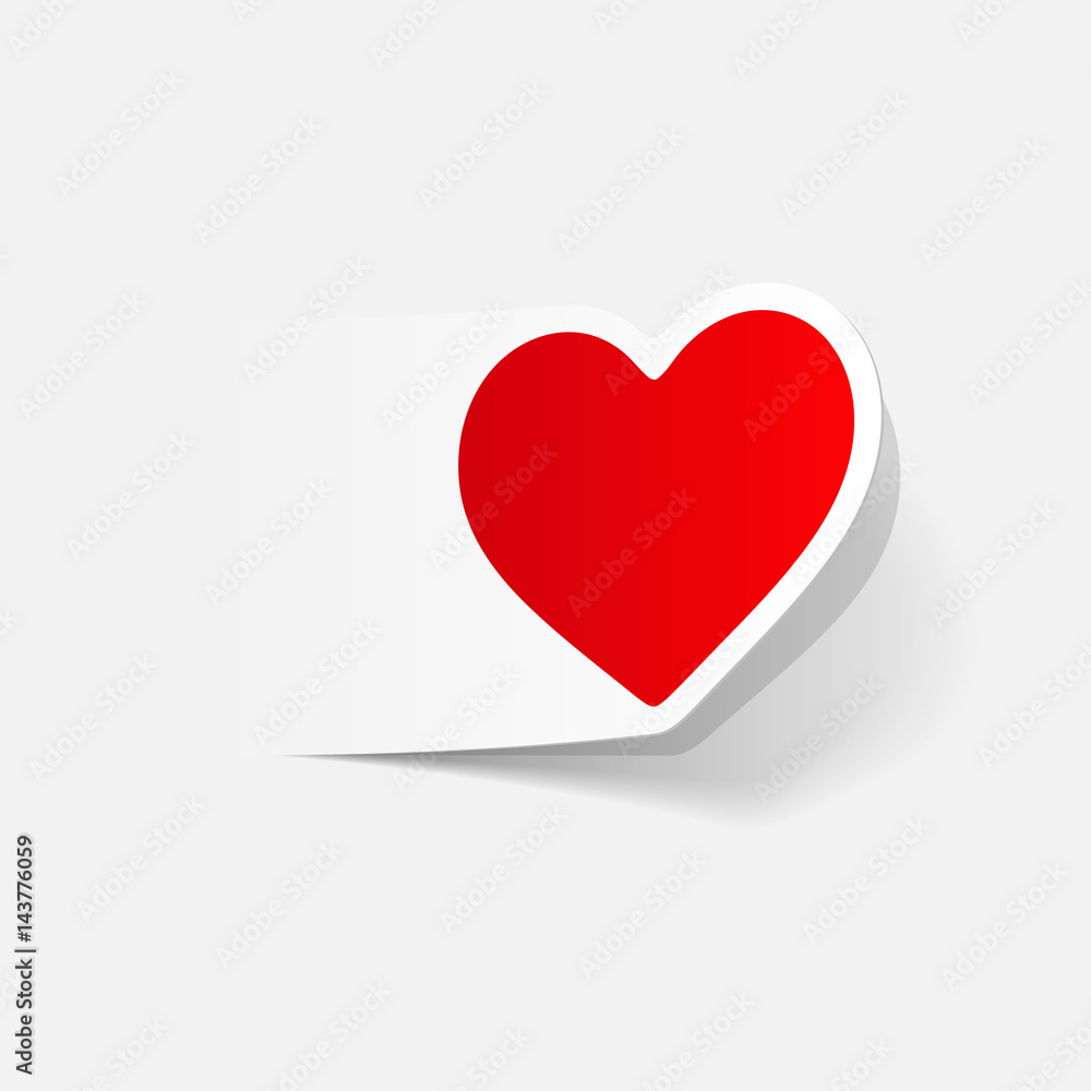 realistic design element: heart realistic design element: heart