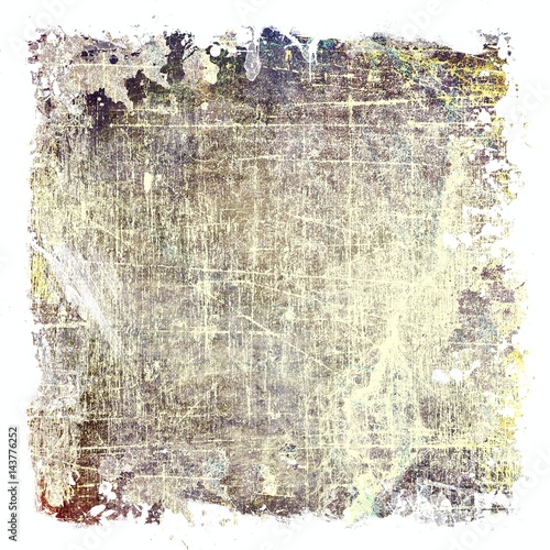 Grunge scratched abstract texture background with worn borders.