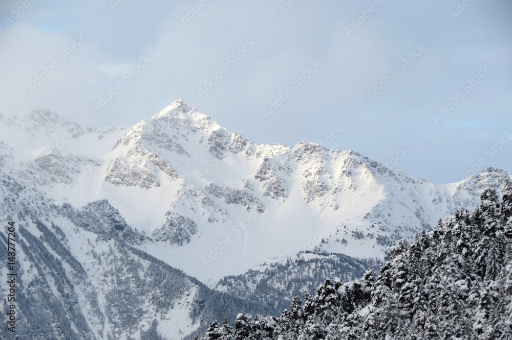 Auvergne-Rhone-Alpes - Savoie - Montagnes enneigées vues d'Aussois