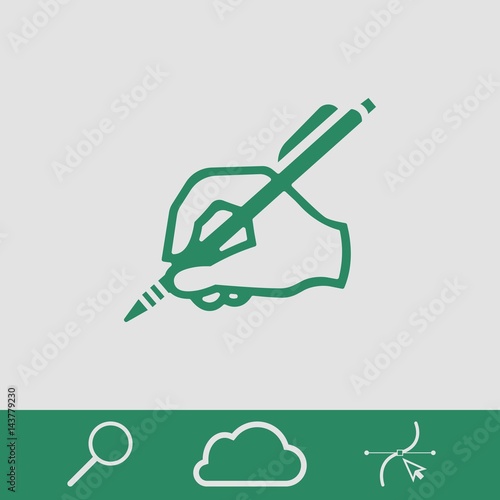 hand writing icon stock vector illustration flat design