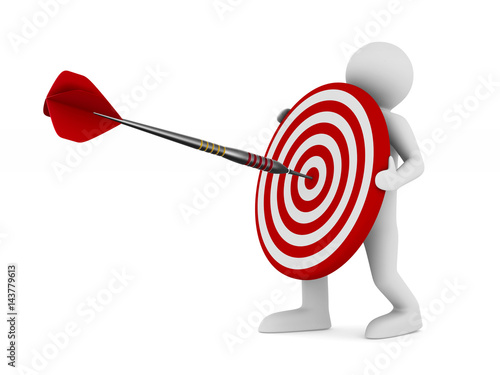 Dart on white background. I...