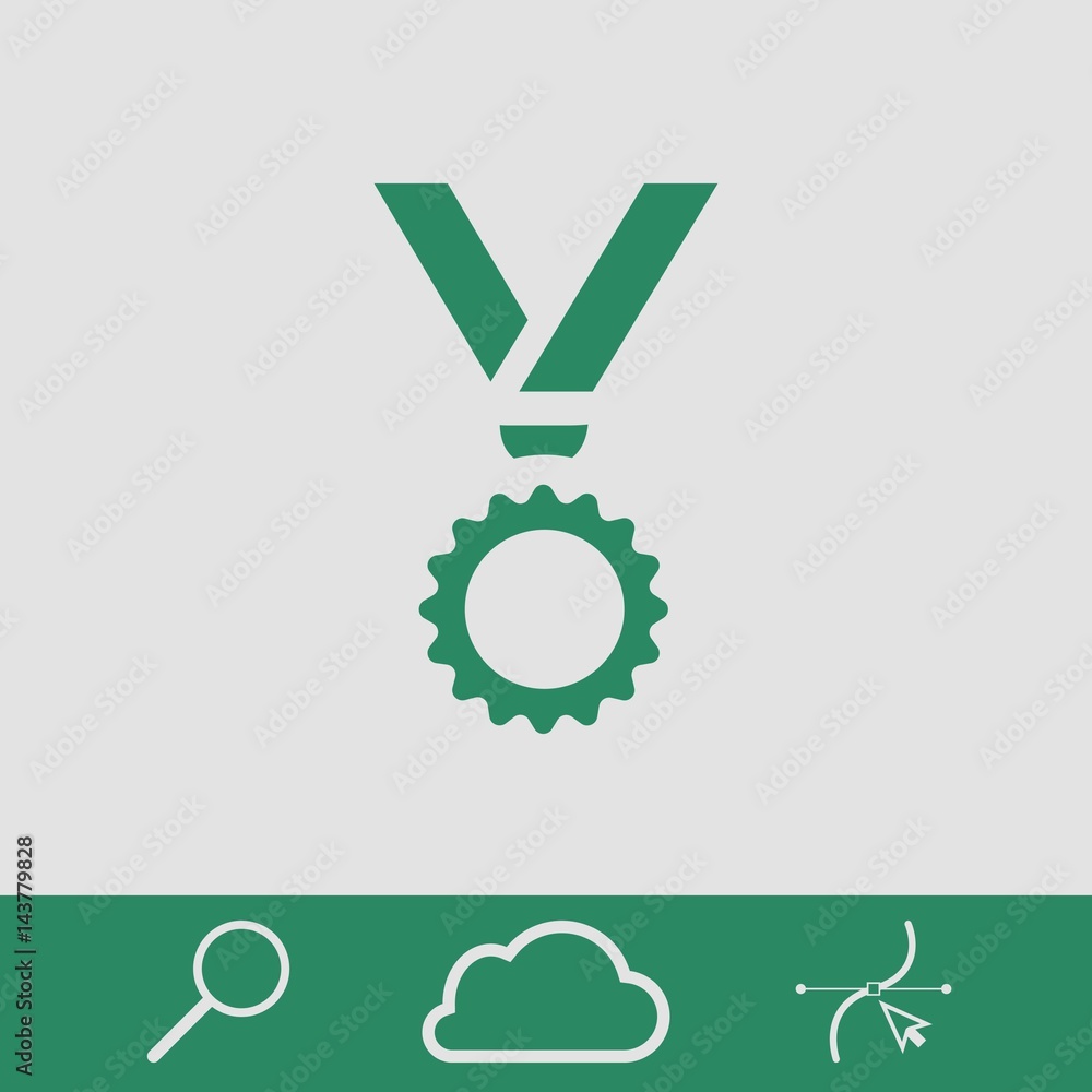 medal icon stock vector illustration flat design medal icon stock vector illustration flat design