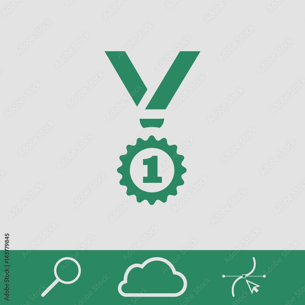 medal icon stock vector illustration flat design medal icon stock vector illustration flat design