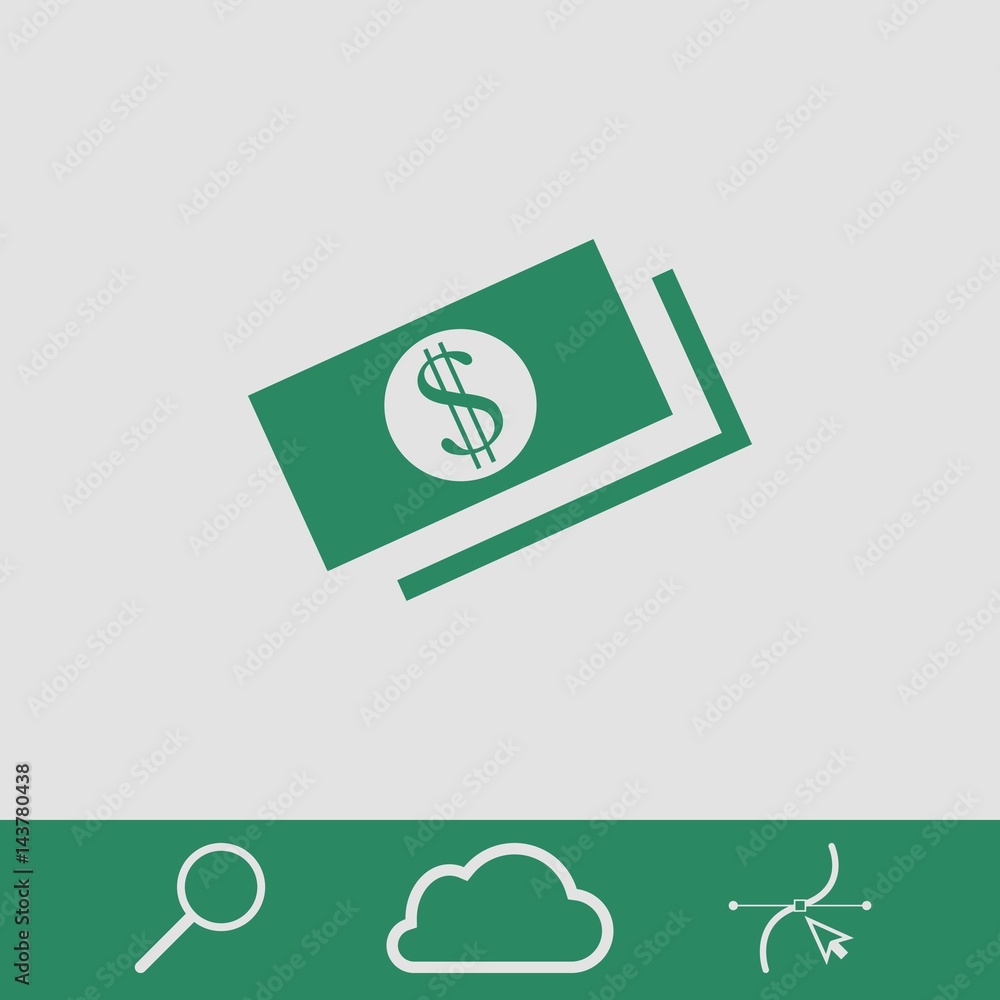 money icon stock vector illustration flat design money icon stock vector illustration flat design