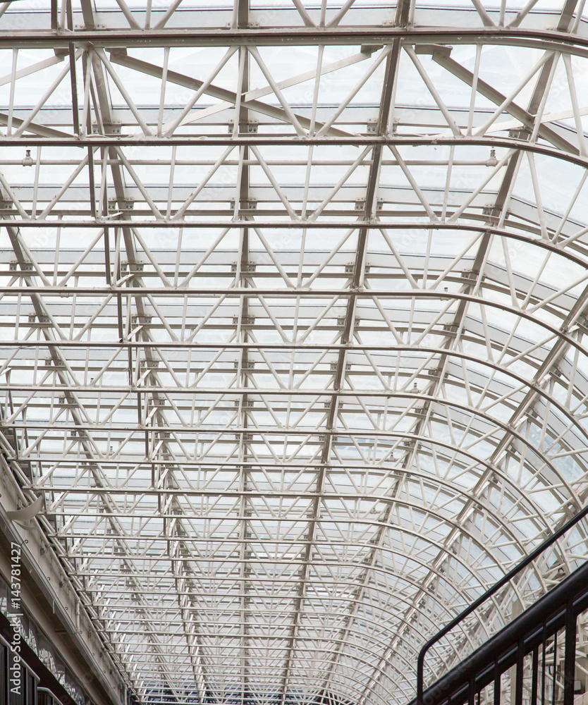 Long Glass and White Steel Roof