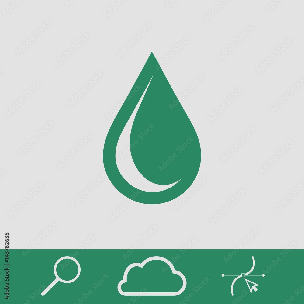 Drop icon, vector illustration. Flat design style Drop icon, vector illustration. Flat design style