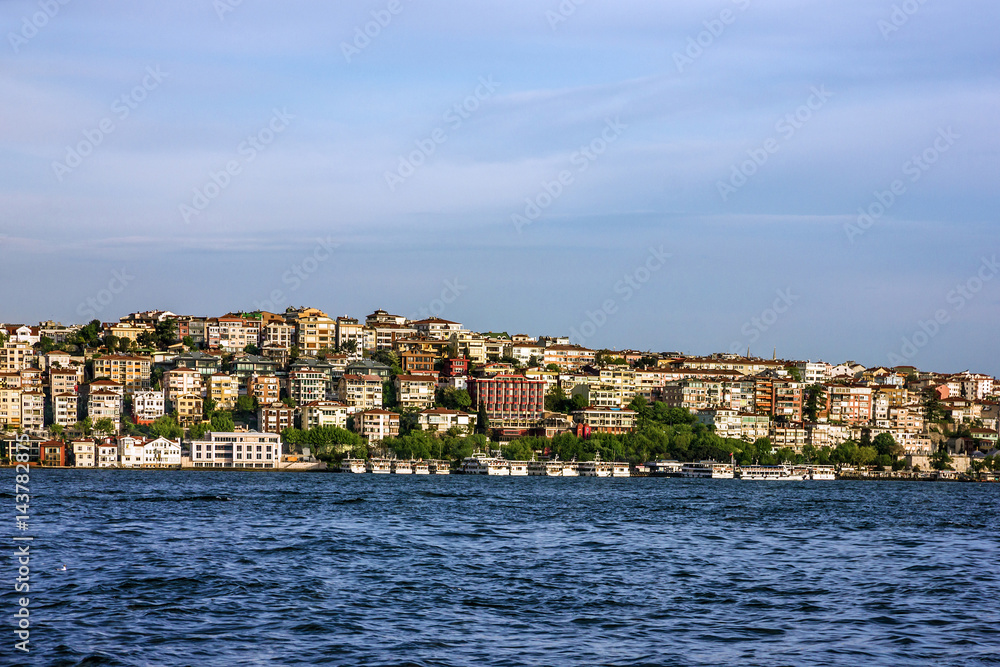 Istanbul Bosporus seafront houses, Turkey Istanbul Bosporus seafront houses, Turkey