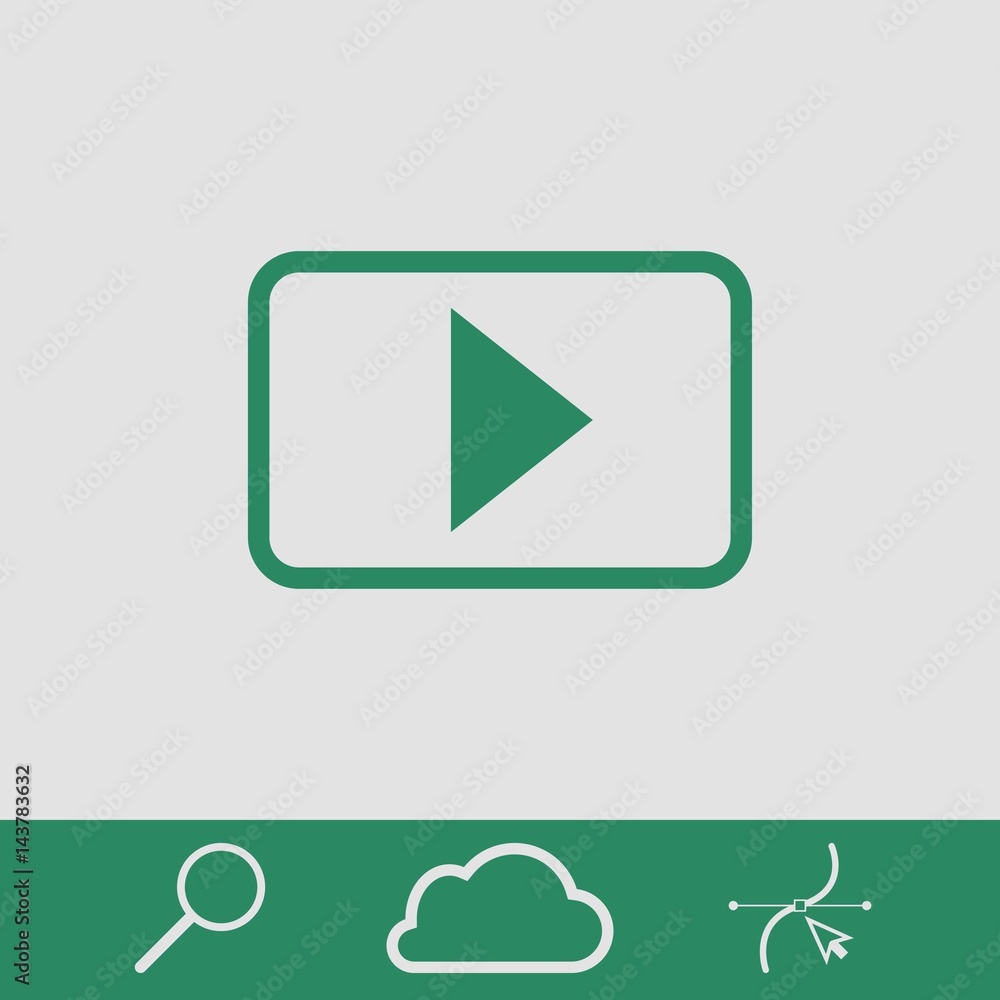 video icon stock vector illustration flat design video icon stock vector illustration flat design