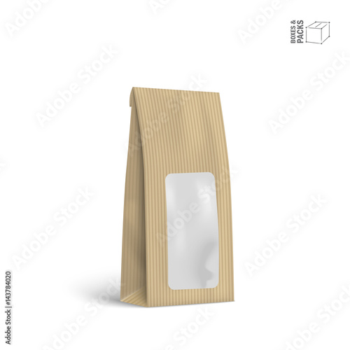 Vector Packaging Package Bag Isolated on White Background