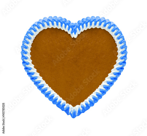 Blaues Lebkuchenherz