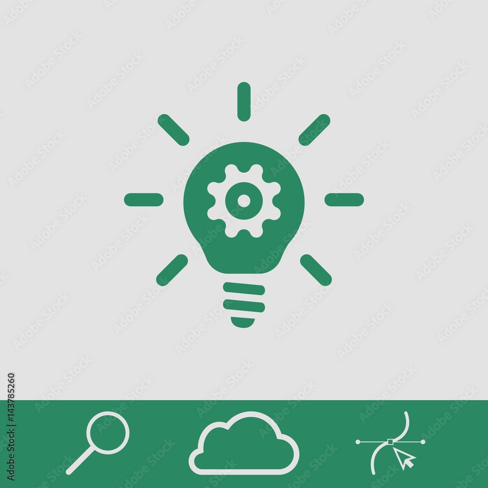 bulb icon stock vector illustration flat design bulb icon stock vector illustration flat design