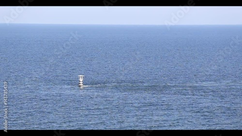 aerial view lighthouse at tropical blue sea, Hua Hin, Thailand in summer
