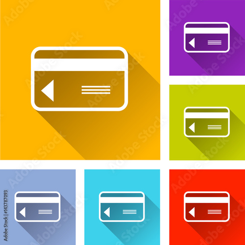 six credit cards icons