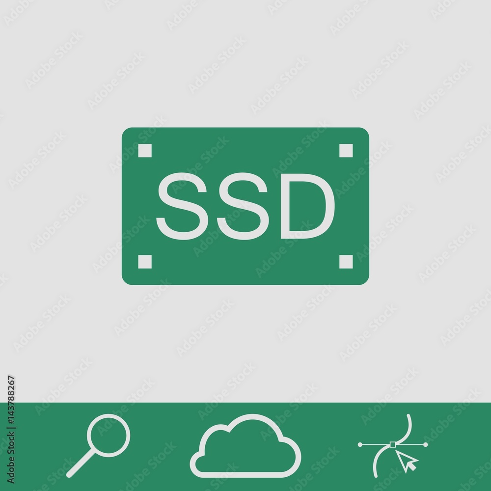 ssd icon stock vector illustration flat design ssd icon stock vector illustration flat design