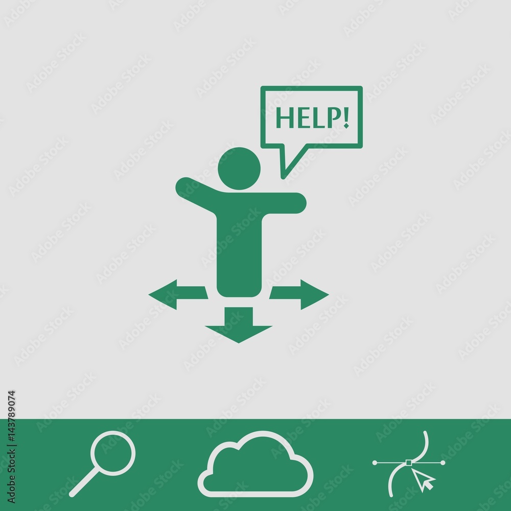 help icon stock vector illustration flat design help icon stock vector illustration flat design