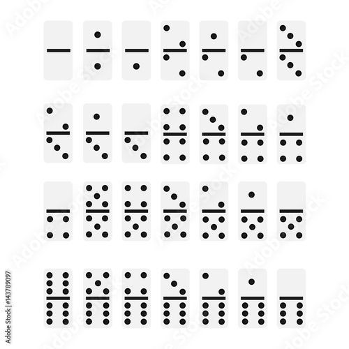 White domino bones