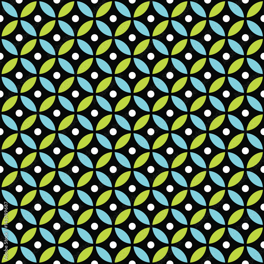 Fototapeta premium Seamless geometric circle pattern