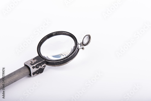 Double magnifying glass on a white background, expert tools