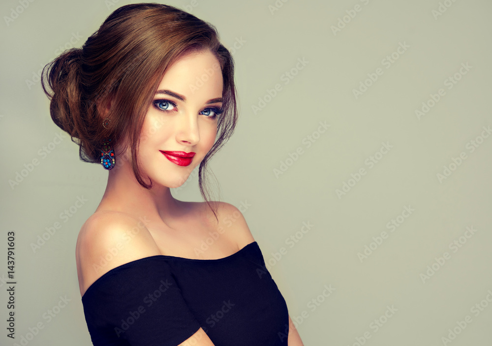The Girl With Fancy Makeup Stock Photo, Picture and Royalty Free Image.  Image 21740902.