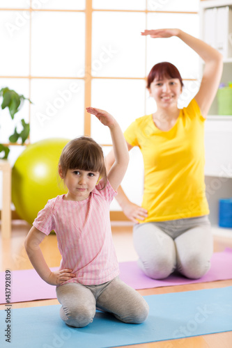 Family spends time in the gym