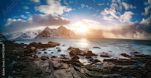 Sunrise on north sea. Norway