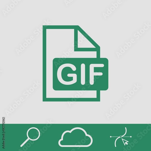 gif icon stock vector illustration flat design
