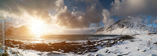 Sunrise on north sea. Norway photo