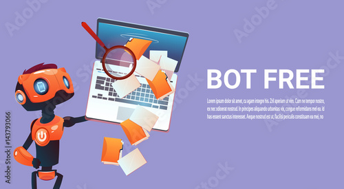 Free Chat Bot, Robot Virtual Assistance Element Of Website Or Mobile Applications, Artificial Intelligence Concept Flat Vector Illustration