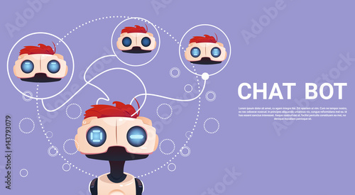 Free Chat Bot, Robot Virtual Assistance Element Of Website Or Mobile Applications, Artificial Intelligence Concept Flat Vector Illustration