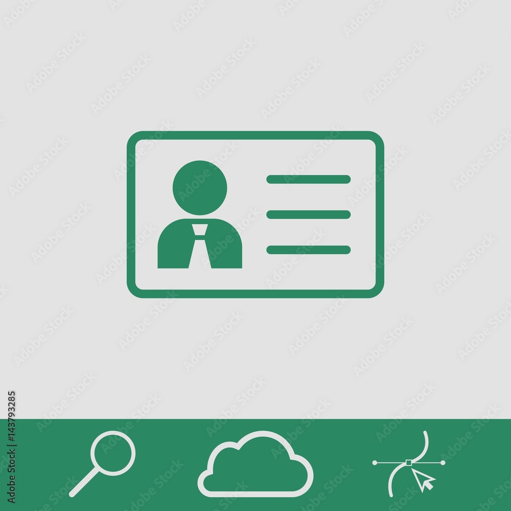 id icon stock vector illustration flat design id icon stock vector illustration flat design