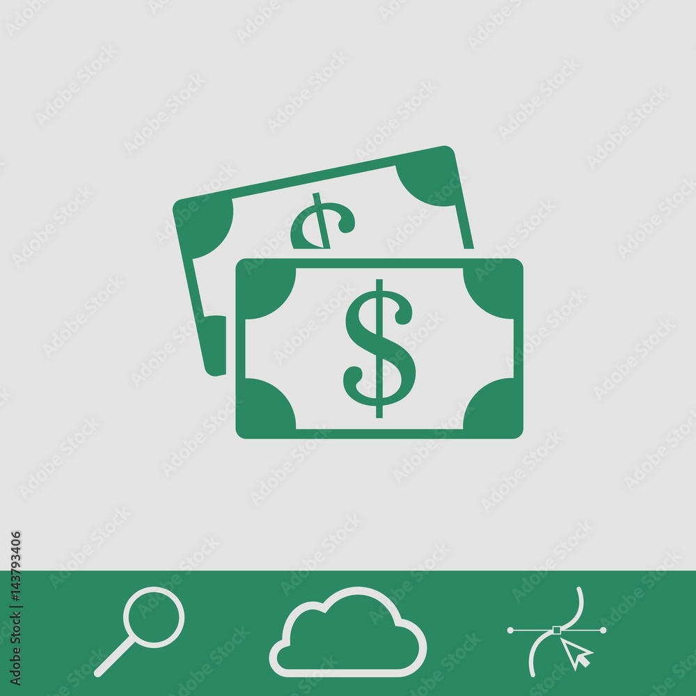 dollar money icon stock vector illustration flat design