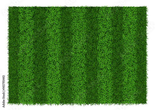 Green grass striped football field, vector illustration.