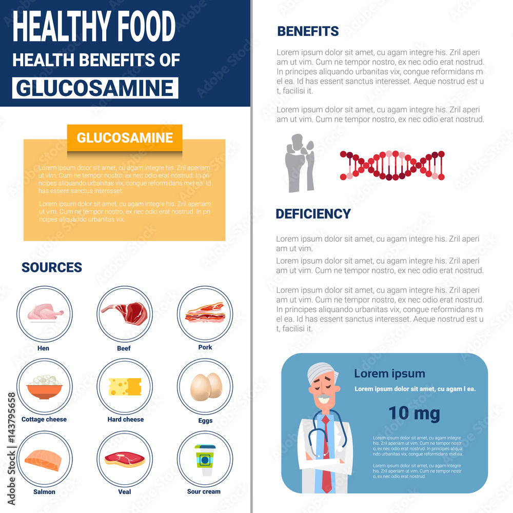 Obraz premium Healthy Food Infographics Products With Vitamins And Minerals, Health Nutrition Lifestyle Concept Flat Vector Illustration