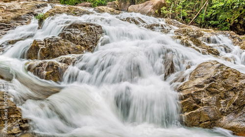 Waterfall on summer season in Thailand