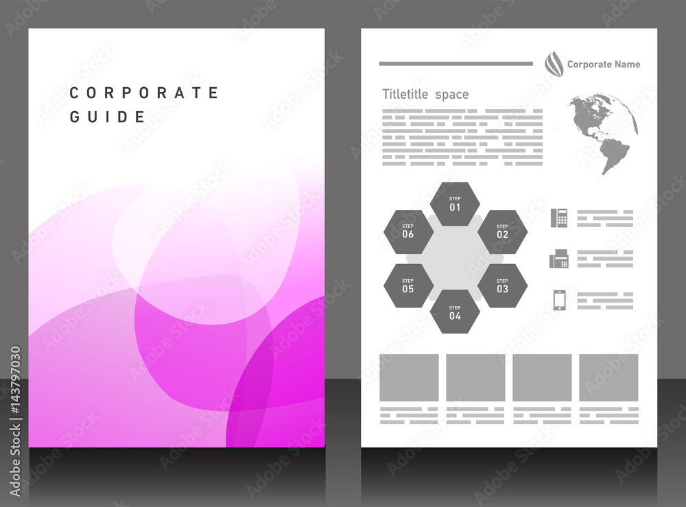 Fototapeta premium パンフレット・テンプレート・素材