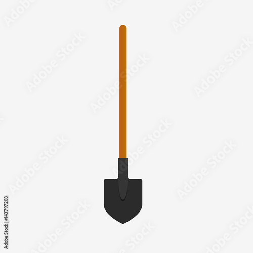 Fire shovel on white.