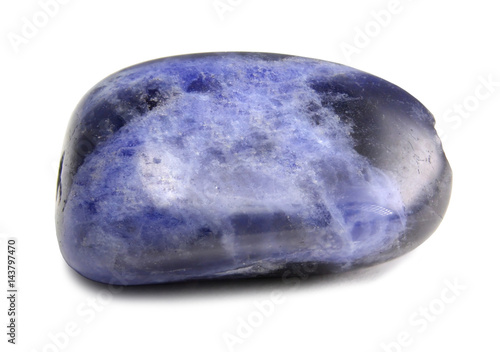Charoite mineral - violet gemstone macro isolated on white