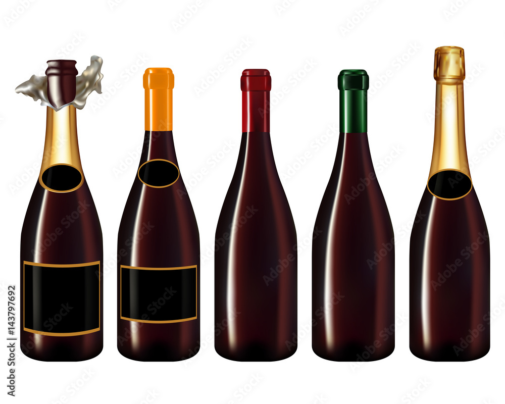 champagne bottle isolated on white champagne bottle isolated on white