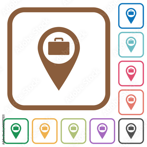 Free Download Baggage storage GPS map location simple icons - GFXLoad