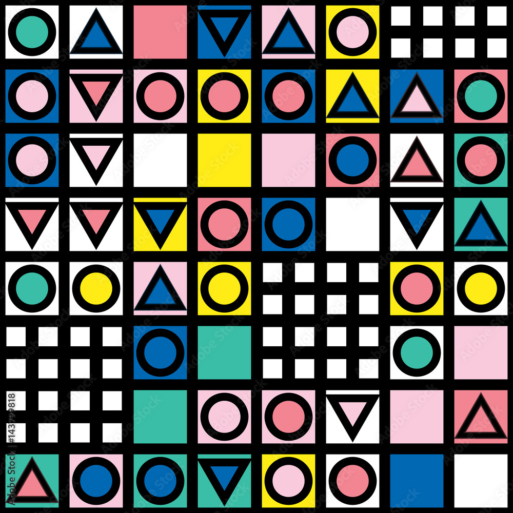 Colorful bold bright seamless pattern Colorful bold bright seamless pattern