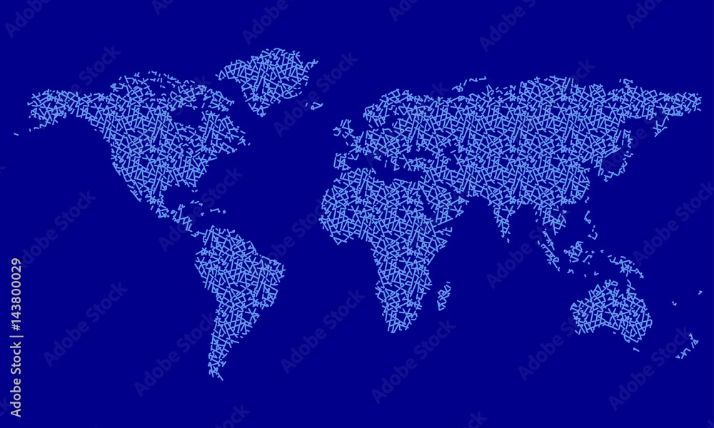 World map abstract texture. Earth map background. Vector illustration.