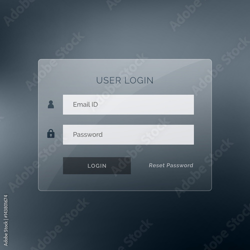 dark login ui design template