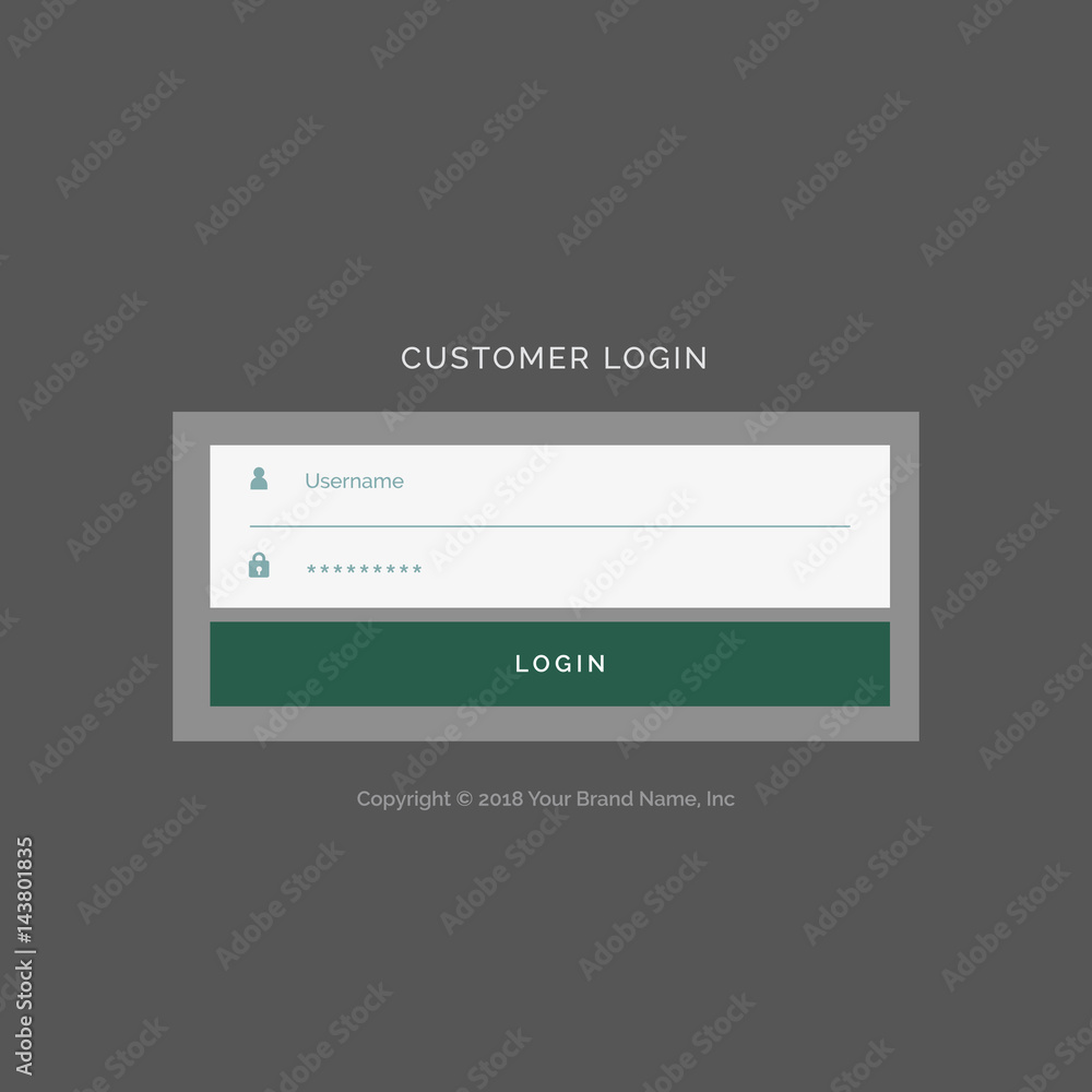 gray login form ui design template gray login form ui design template